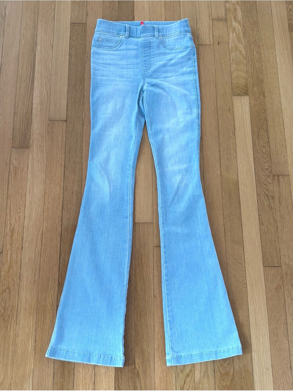 Spanx Retro Denim Flare Leggings Light Wash Jean Style Pants Womens Size XS